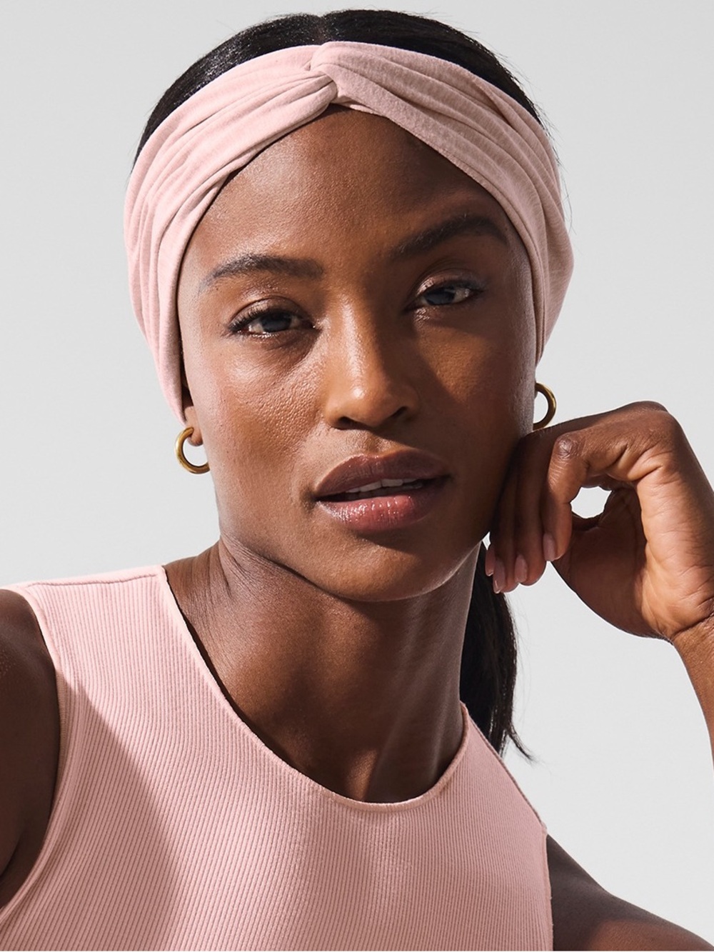 Alosoft Headband Pink Quartz Heather NWT